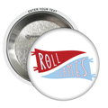 Roll Flames Flag Pin