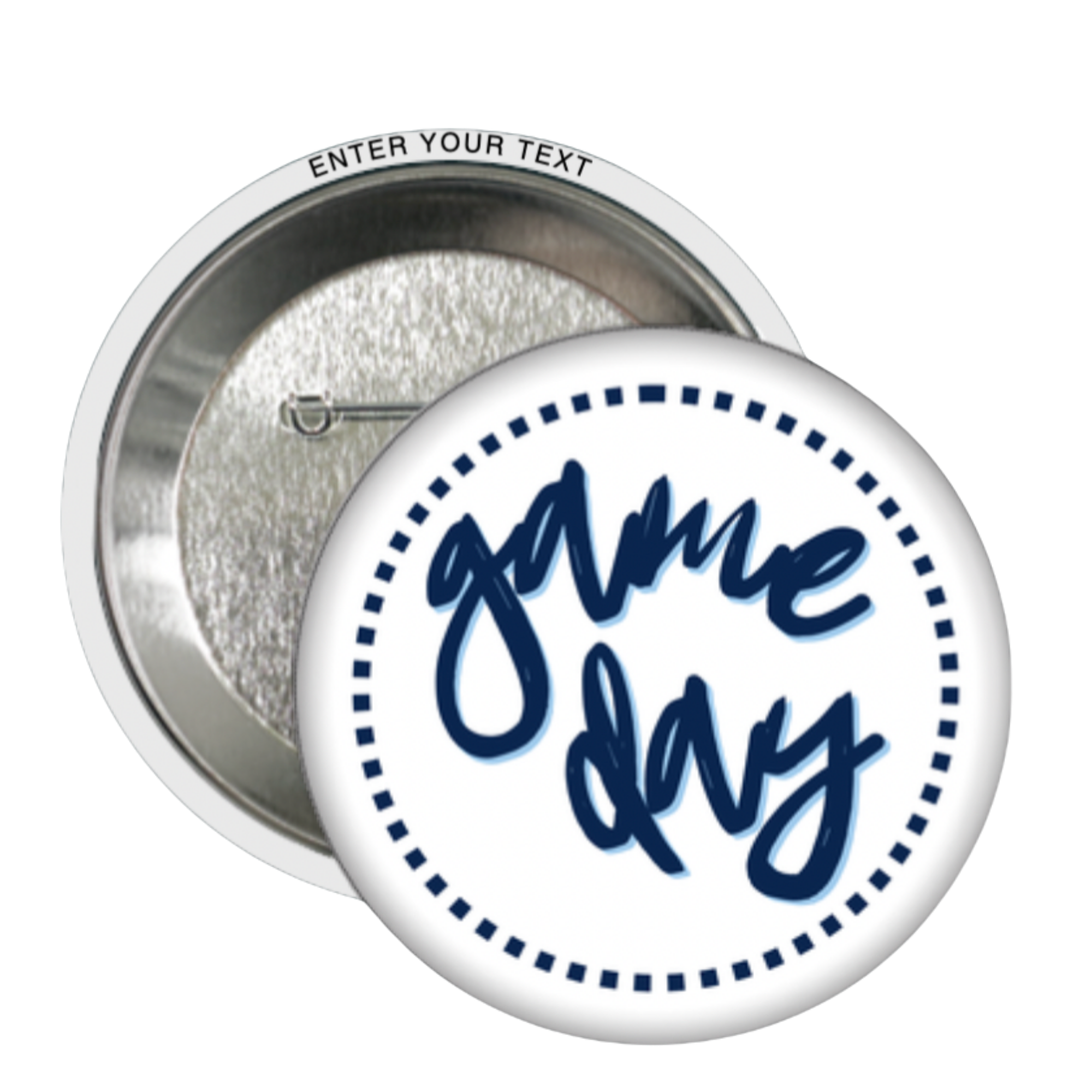 White Gameday Pin