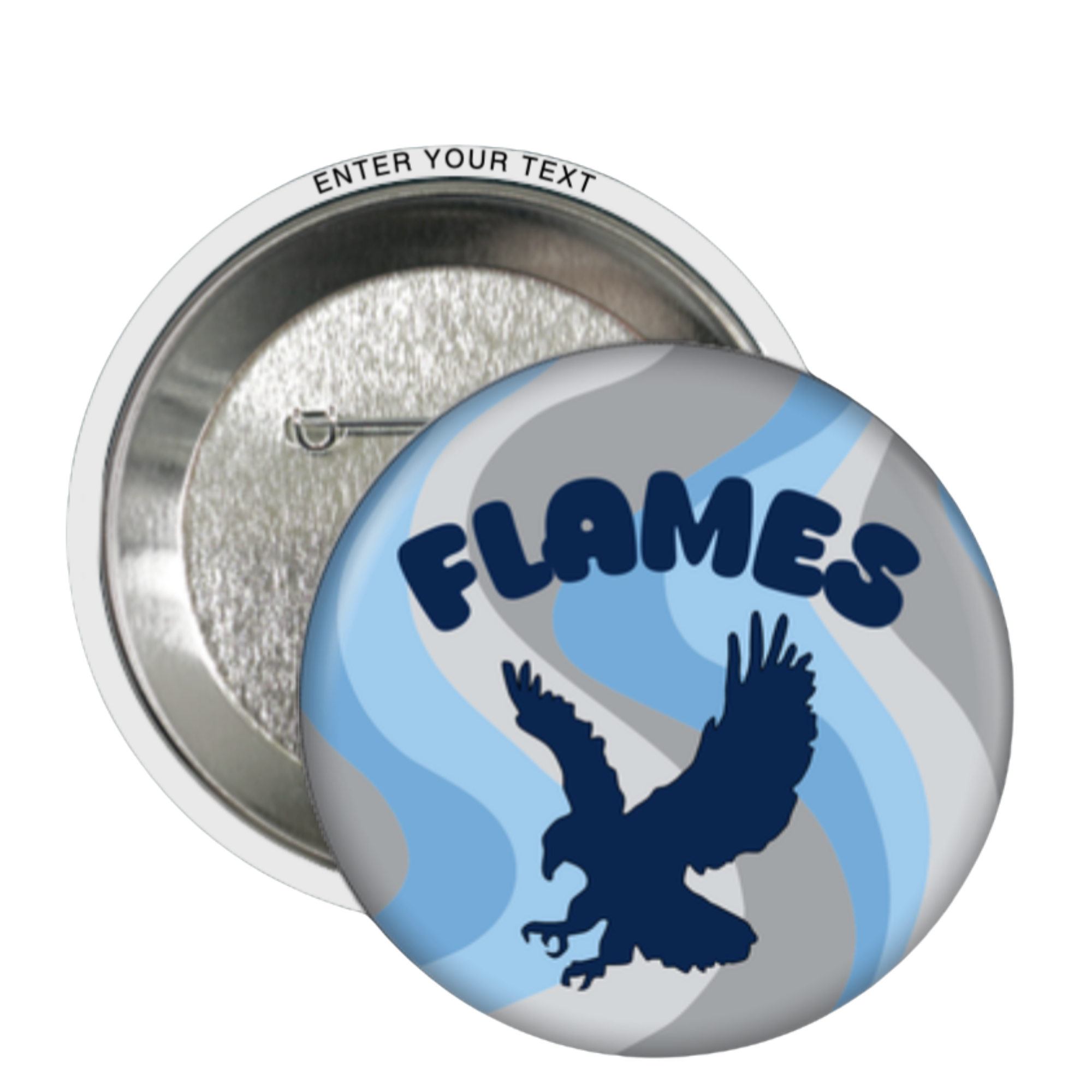Flames Eagle Pin