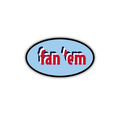 Fan Em Blue Circle Decal