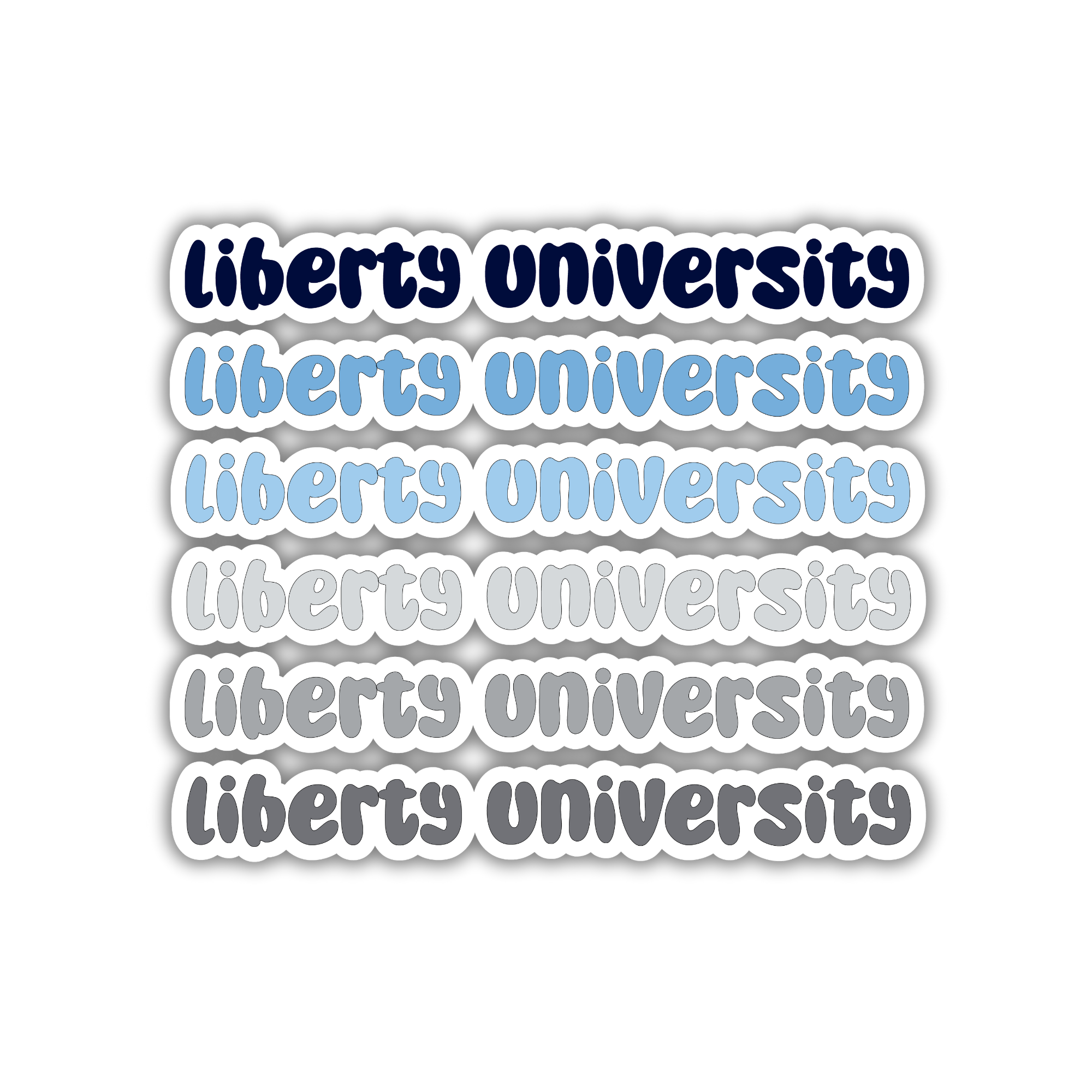 Liberty University Multi-Blue Decal
