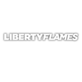 Liberty Flames Athletics Logo Decal White