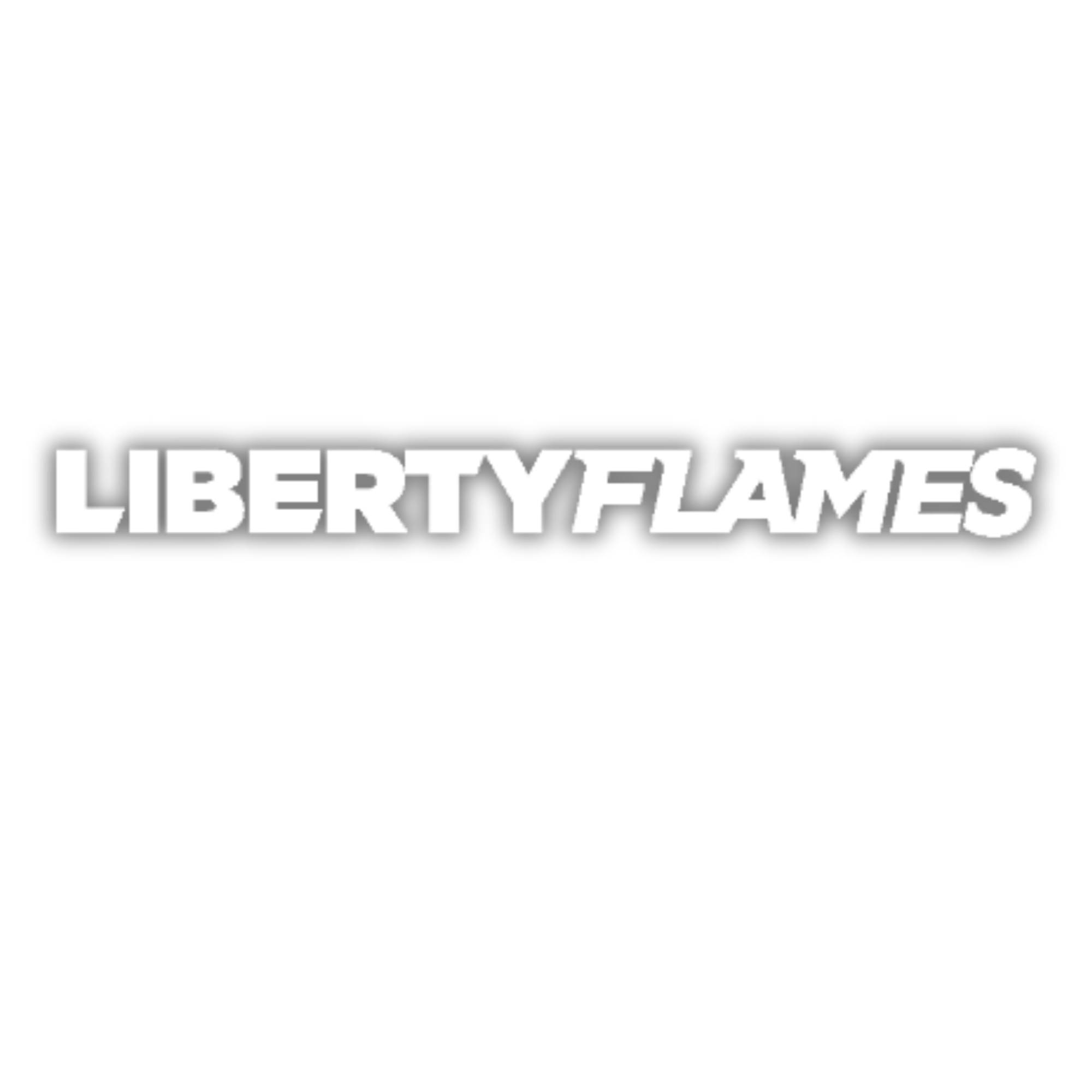 Liberty Flames Athletics Logo Decal White