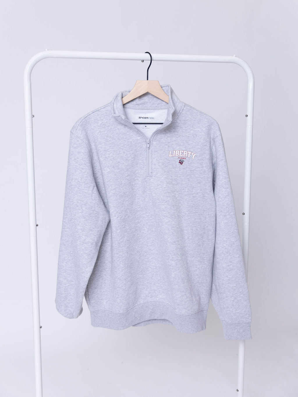 Gray Liberty Flames Quarter Zip