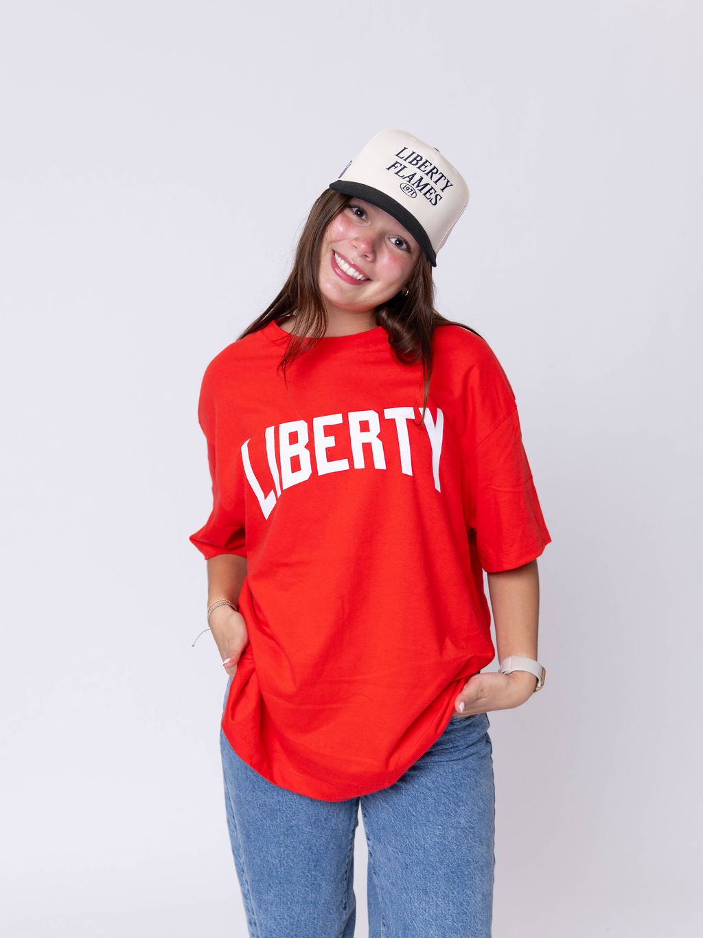 Liberty Red Street Oversized Shirt