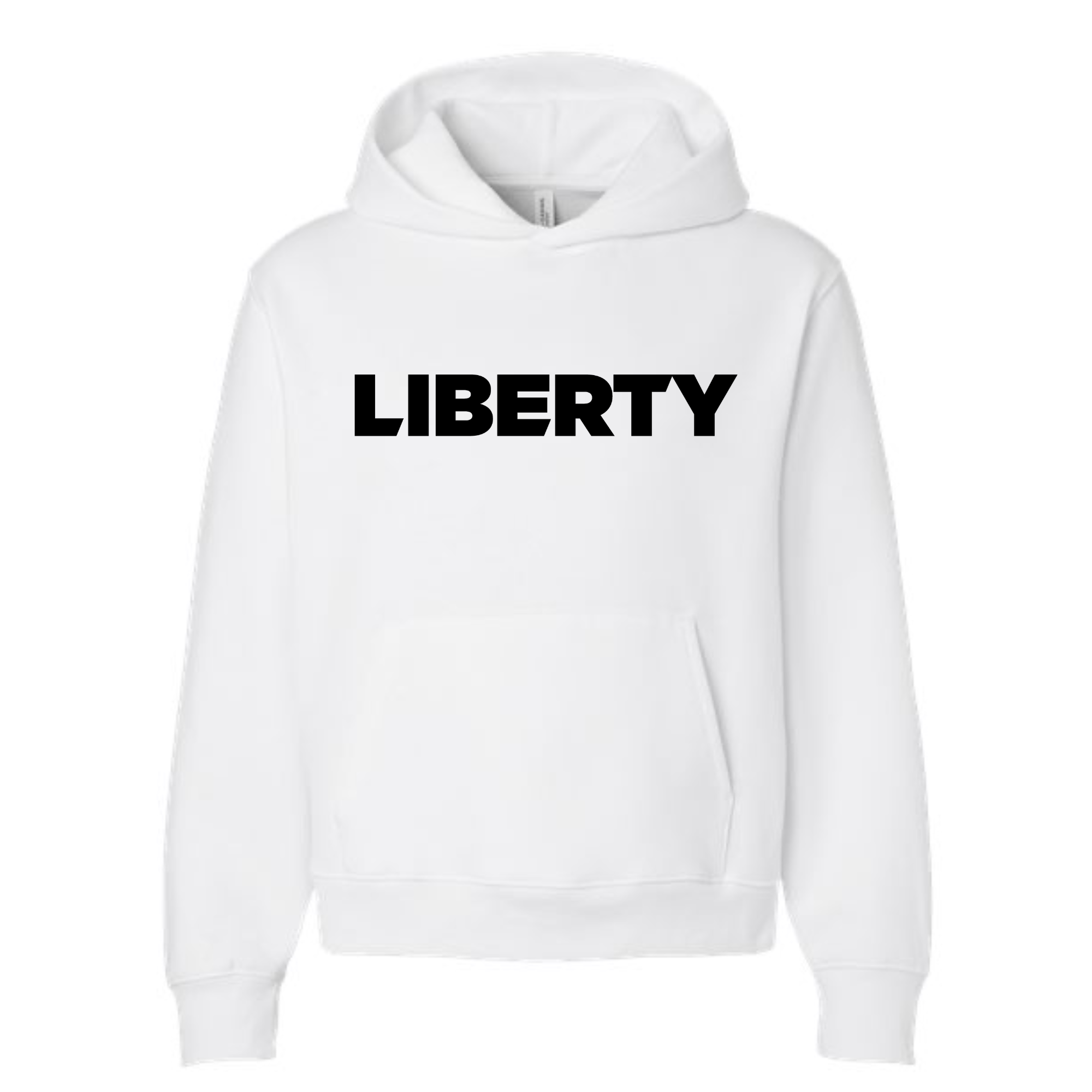 White Liberty Athletic Logo Hoodie