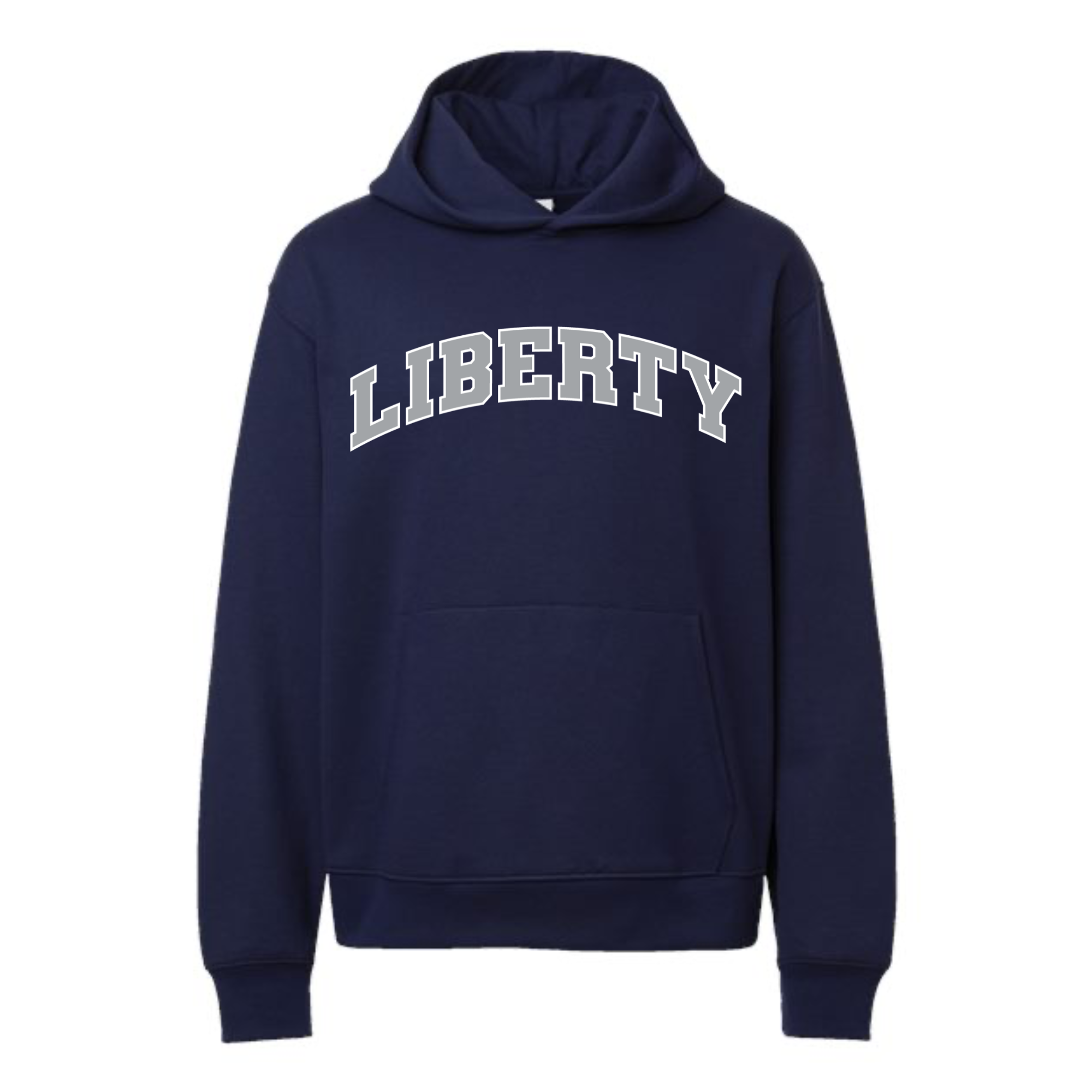 Navy Gray Liberty Arch Hoodie