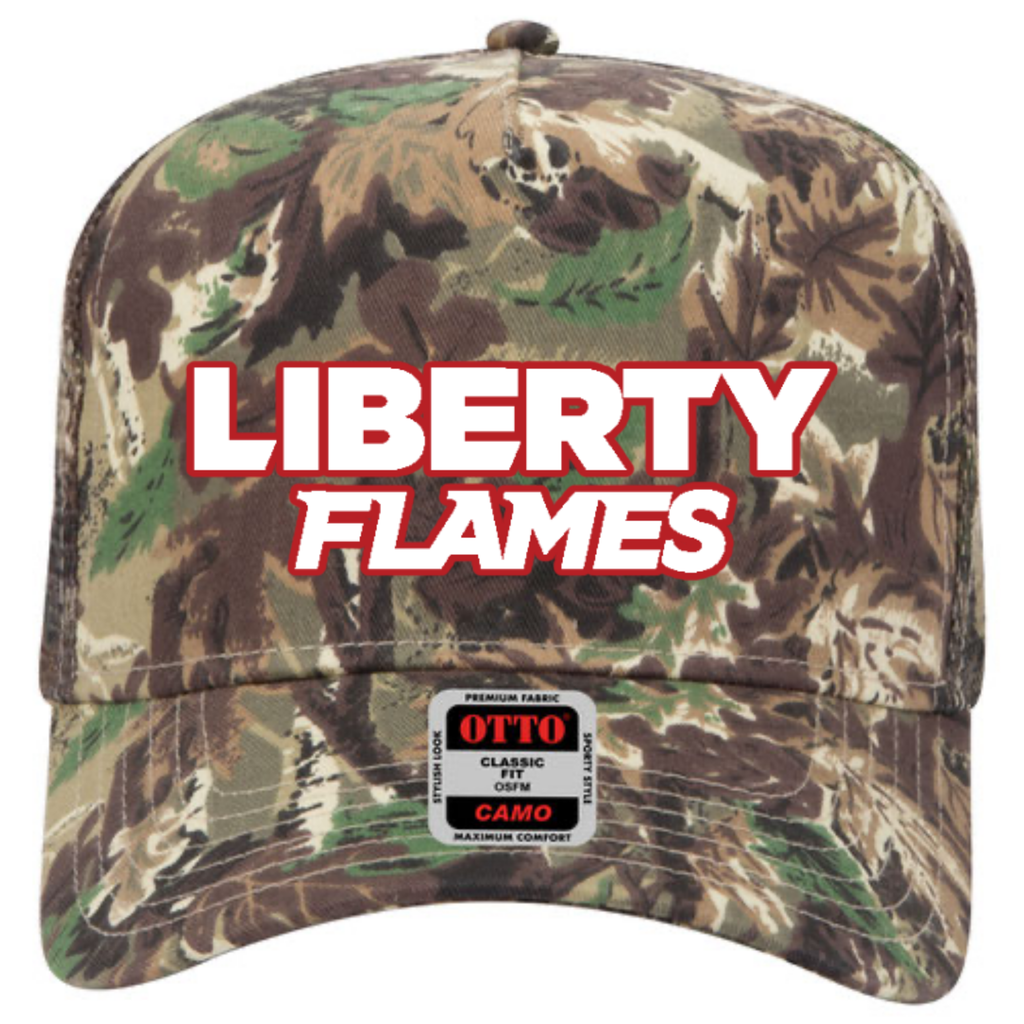 Camo Flames Trucker Hat