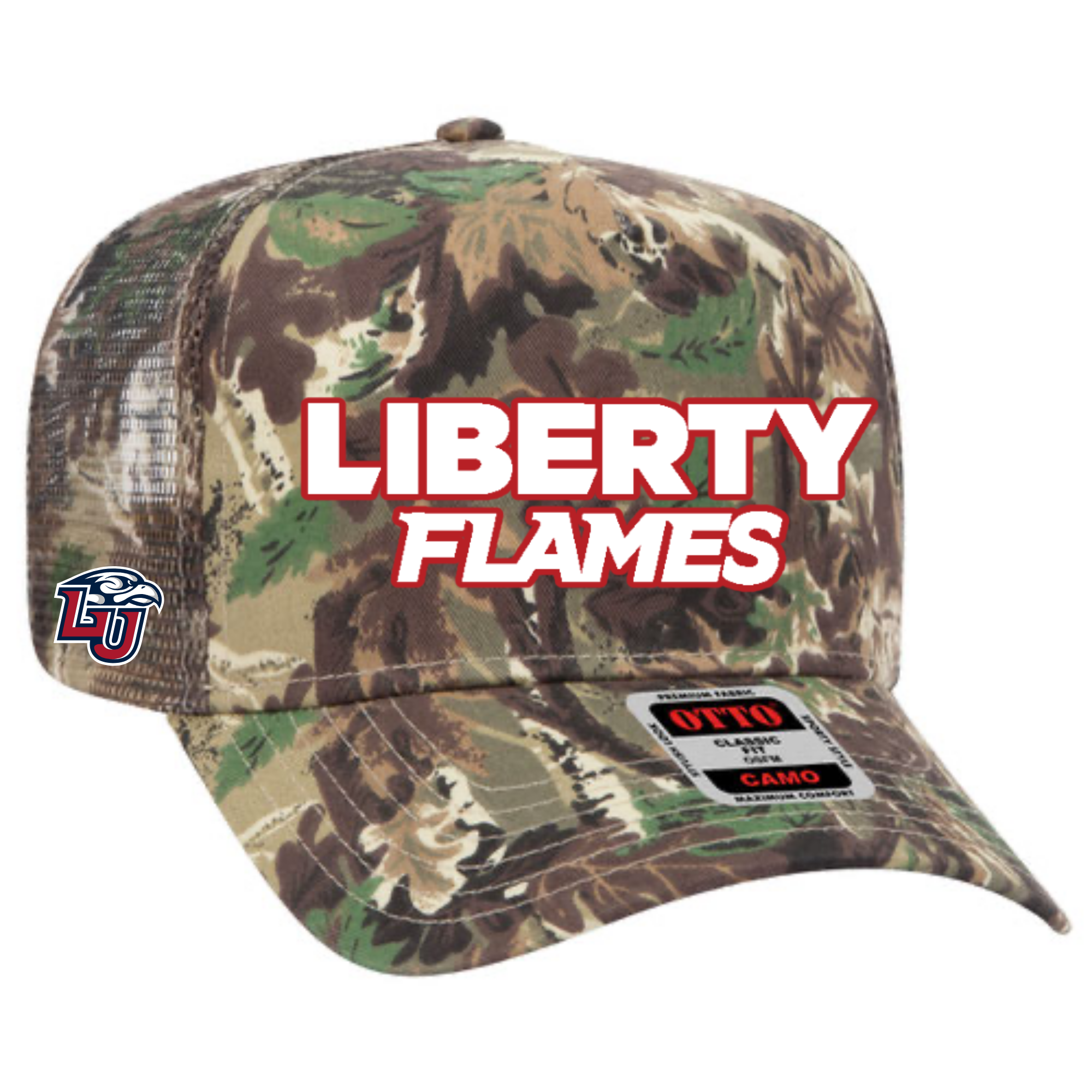 Camo Flames Trucker Hat