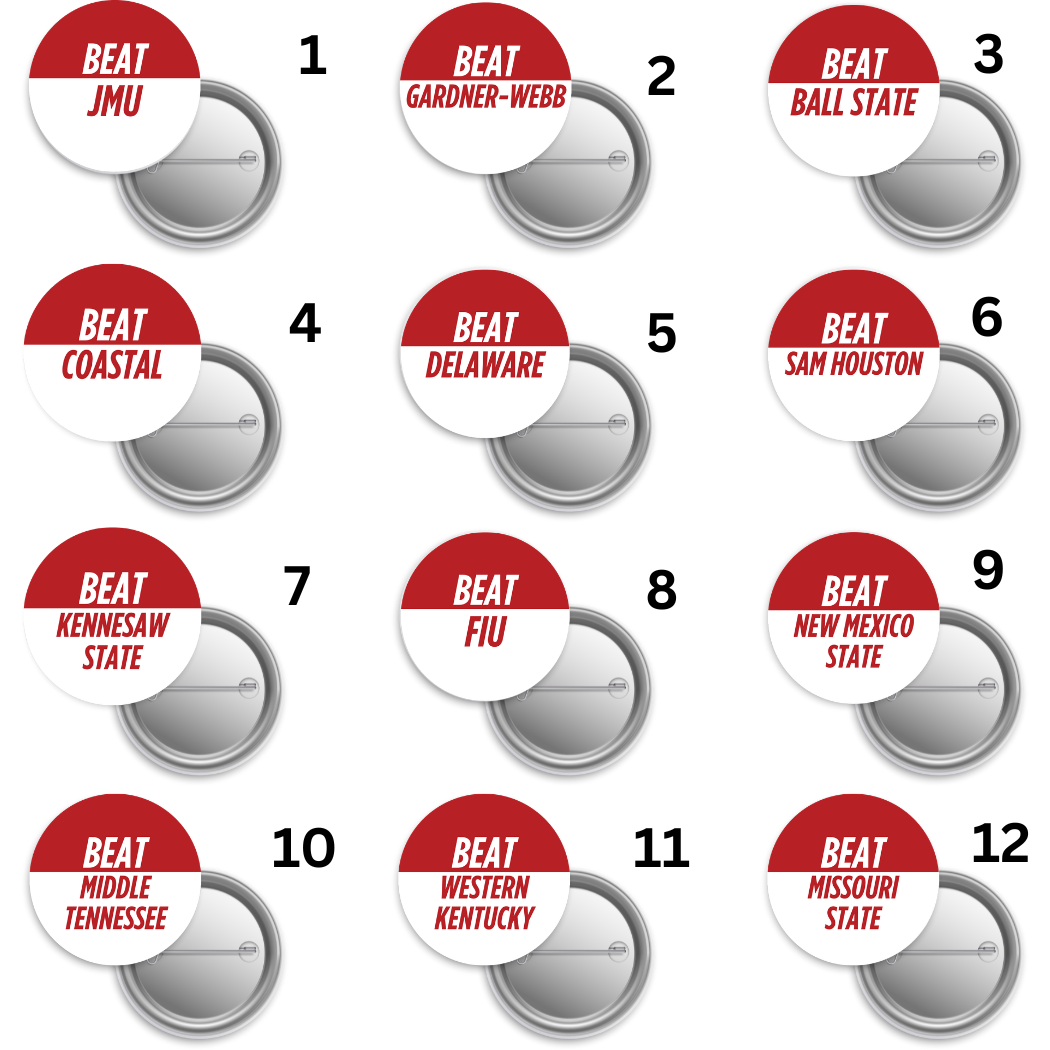 2026 Football Opponent Gameday Pins